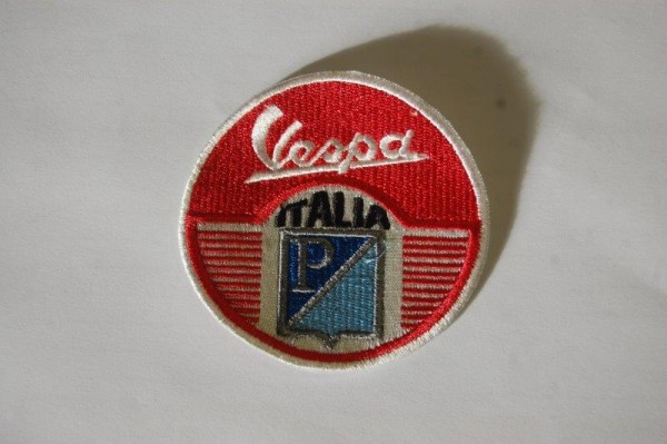 Aufnäher "Vespa Italia" rot rund