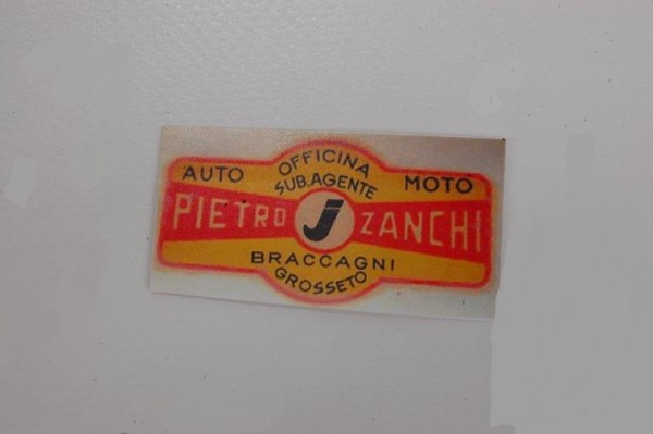 Aufkleber Händler fürs Beinschild Repro Pietro Zanchi
