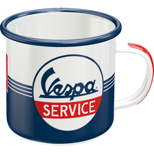 Emaille-Becher Vespa Service, 360 ml