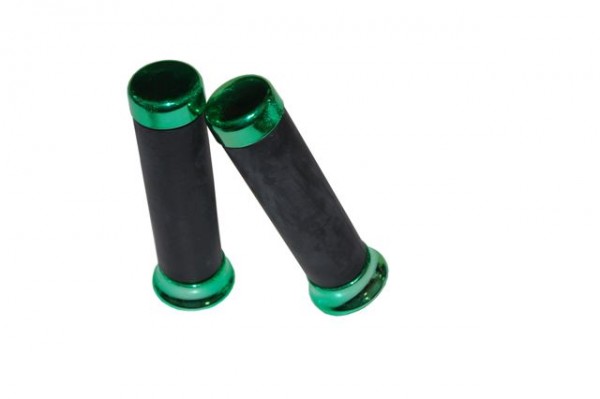 Handgriffe schwarz mit Chromkappe grün PX Millenium