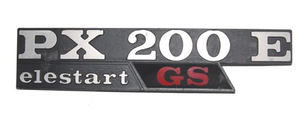 Schriftzug Backe 'PX 200 E Elestart GS'