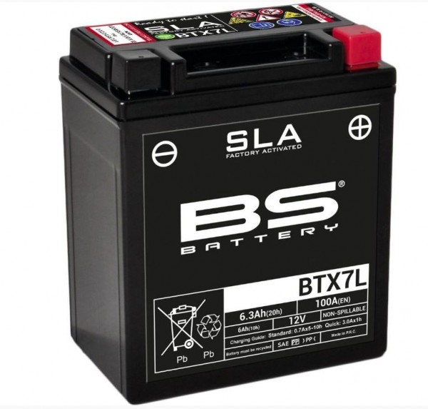Batterie BS 12V 7 Ah BTX7L wartungsfrei