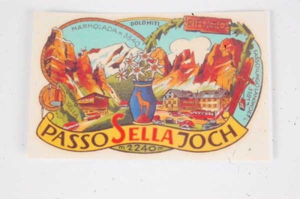 Aufkleber Repro - PassoSellaJoch Dolomiten
