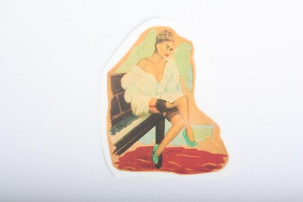 Wasserschiebebild Repro Pin up Klavier