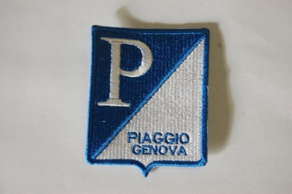 Aufnäher "Piaggio Genova" weiß/blau