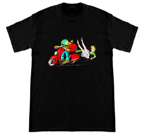 T-Shirt rasender Roller schwarz by Rollerladen
