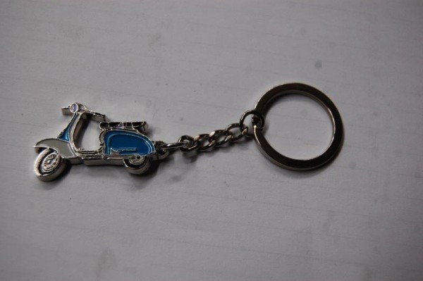 Schlüsselanhänger Metall Lambretta blau