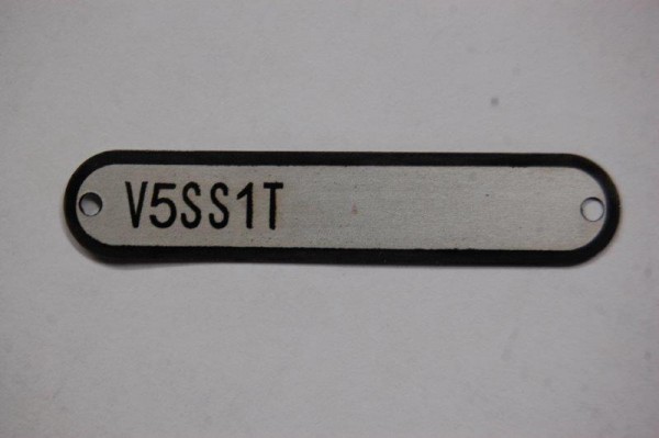 Typenschild Vespa 50SS, klein classic-line