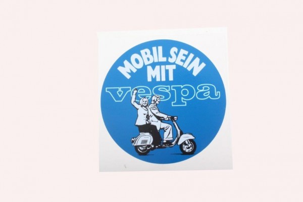 Aufkleber "Vespa Mobil sein mit Vespa"