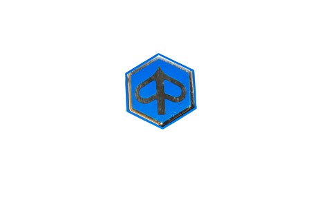 Emblem Piaggio 6-Eck chrom zum Kleben