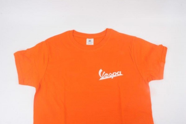 T-Shirt Vespa orange Größe L