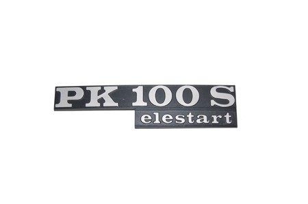 Schriftzug Backe 'PK 100S Elestart'