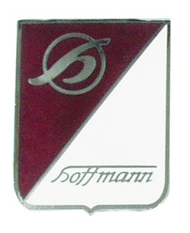 Emblem Kaskade "Hoffmann" Emaille Repro rot