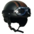 Helm Halbschale Sting inkl. Fliegerbrille schwarz-braun