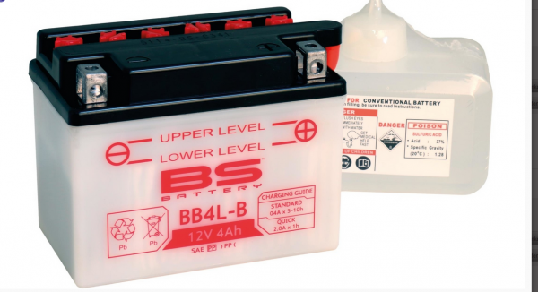 Batterie BB4L-B 12v 4Ah BS Batterie inkl Säurepack
