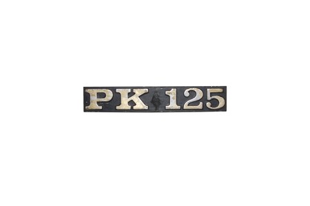 Schriftzug Backe 'PK 125'