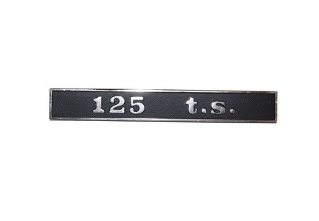 Schriftzug Heck '125 TS' rechteckig