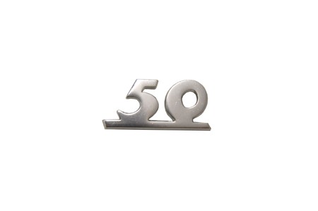 Schriftzug Beinschild "50"