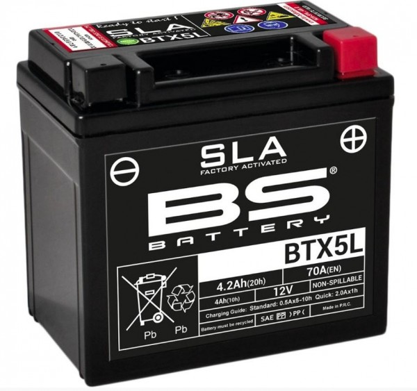 Batterie BS 12V 5Ah BTX5L viele Automatic Roller wartungsfrei