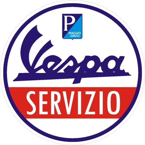 Aufkleber "Vespa Servizio"