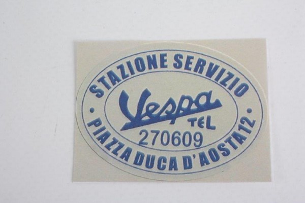 Aufkleber Händler fürs Beinschild Piazza Duca D' Aosta