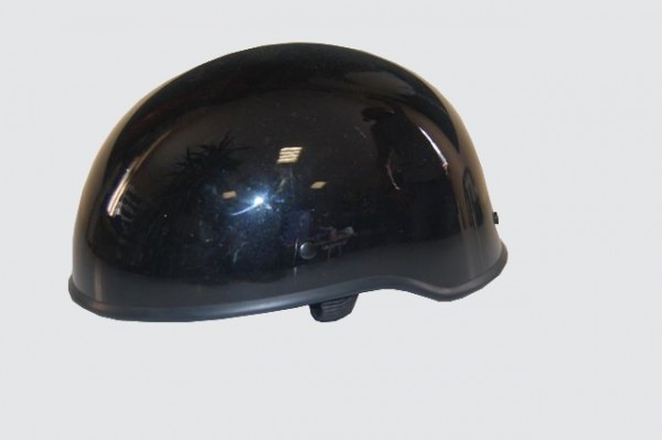 Helm Halbschale schwarz glänzend