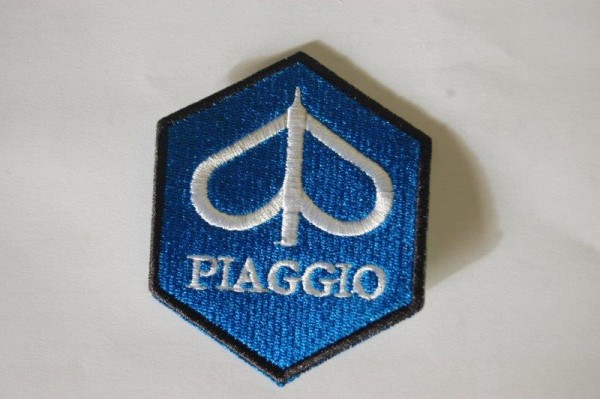 Aufnäher "Piaggio sechseck" blau