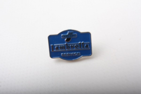 Pin Lambretta Service blau