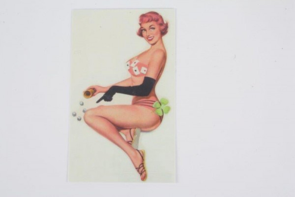 Wasserschiebebild Repro - Pin up Poker