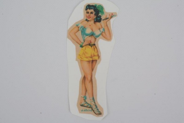 Wasserschiebebild Repro Pin up Rauchen